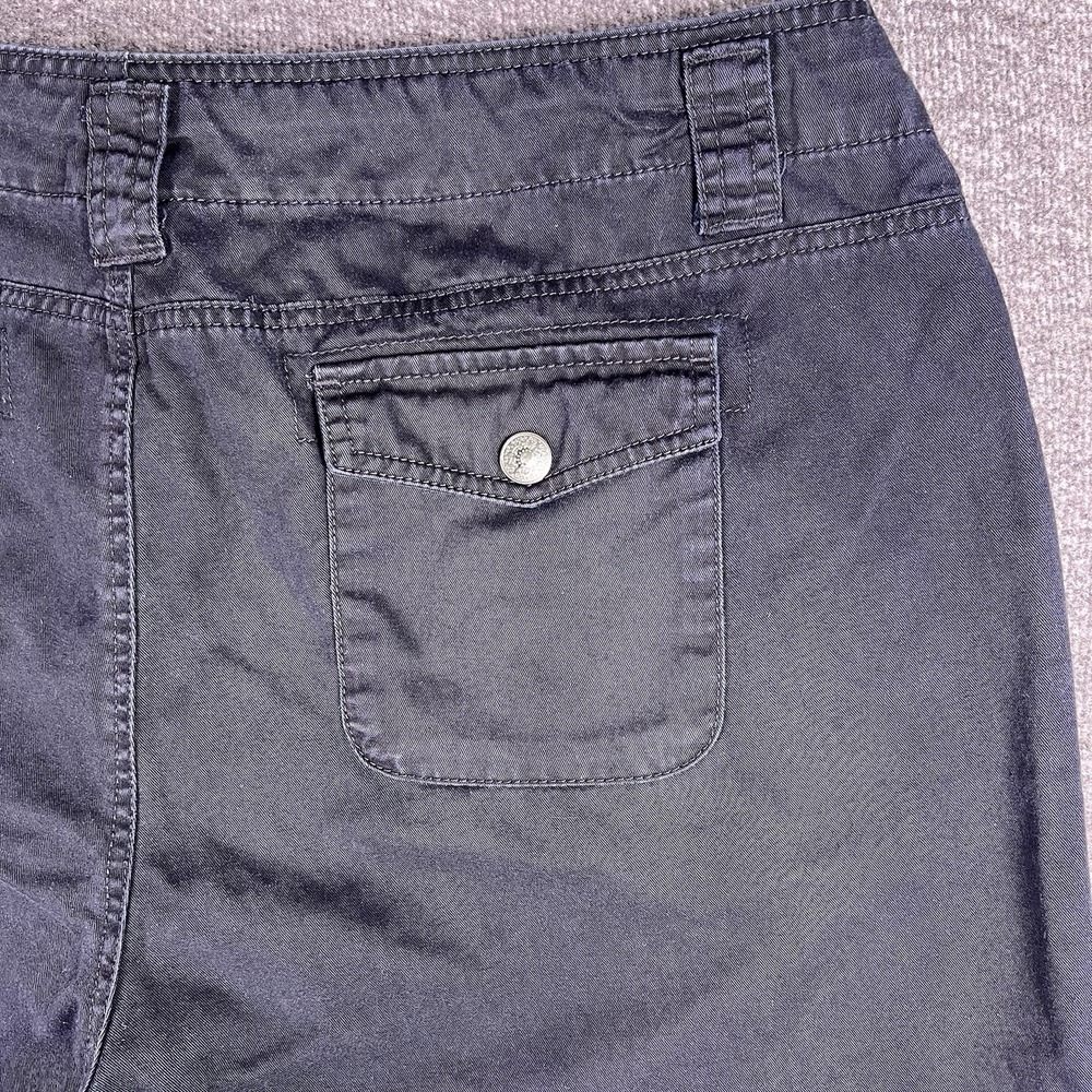Venezia Cargo Shorts Women 18 Black Utility Casual Cuffed Drawstring Pocket 38x7 - Picture 11 of 11